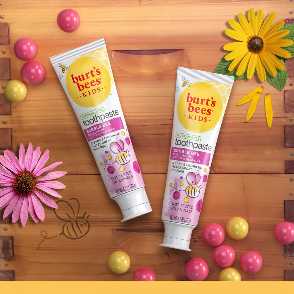 Kids Toothpaste, Natural Flavor, Fluoride Free, Bubble Bee