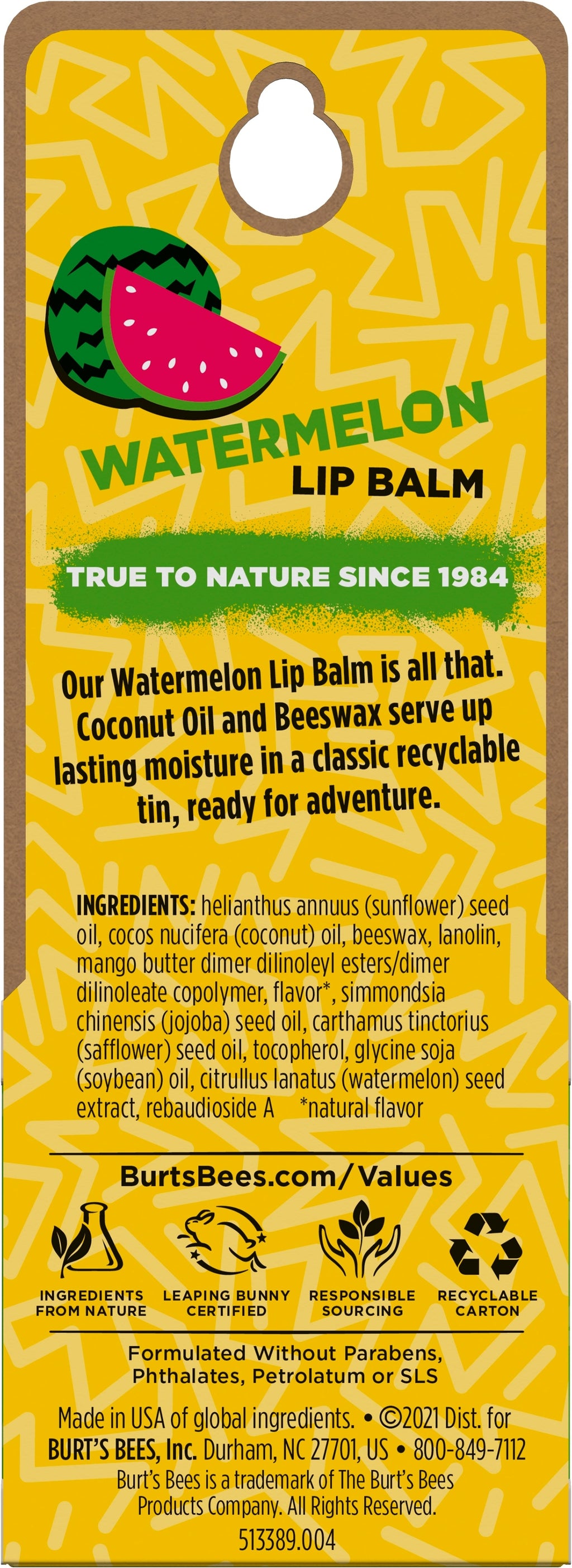Moisturizing Retro Lip Balm Tin-Watermelon