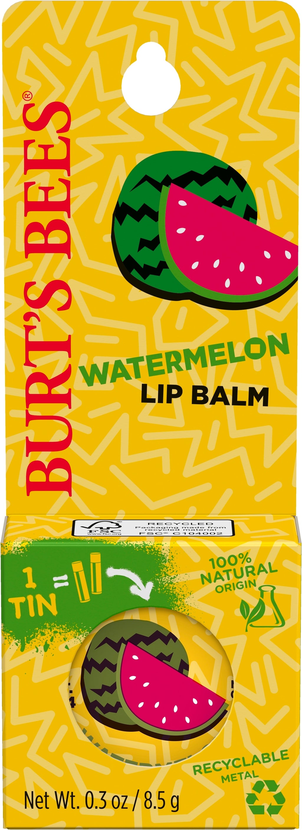 Moisturizing Retro Lip Balm Tin-Watermelon